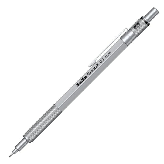 Scrikss Graph-X 0.7mm Mechanical Pencil - Satin Chrome