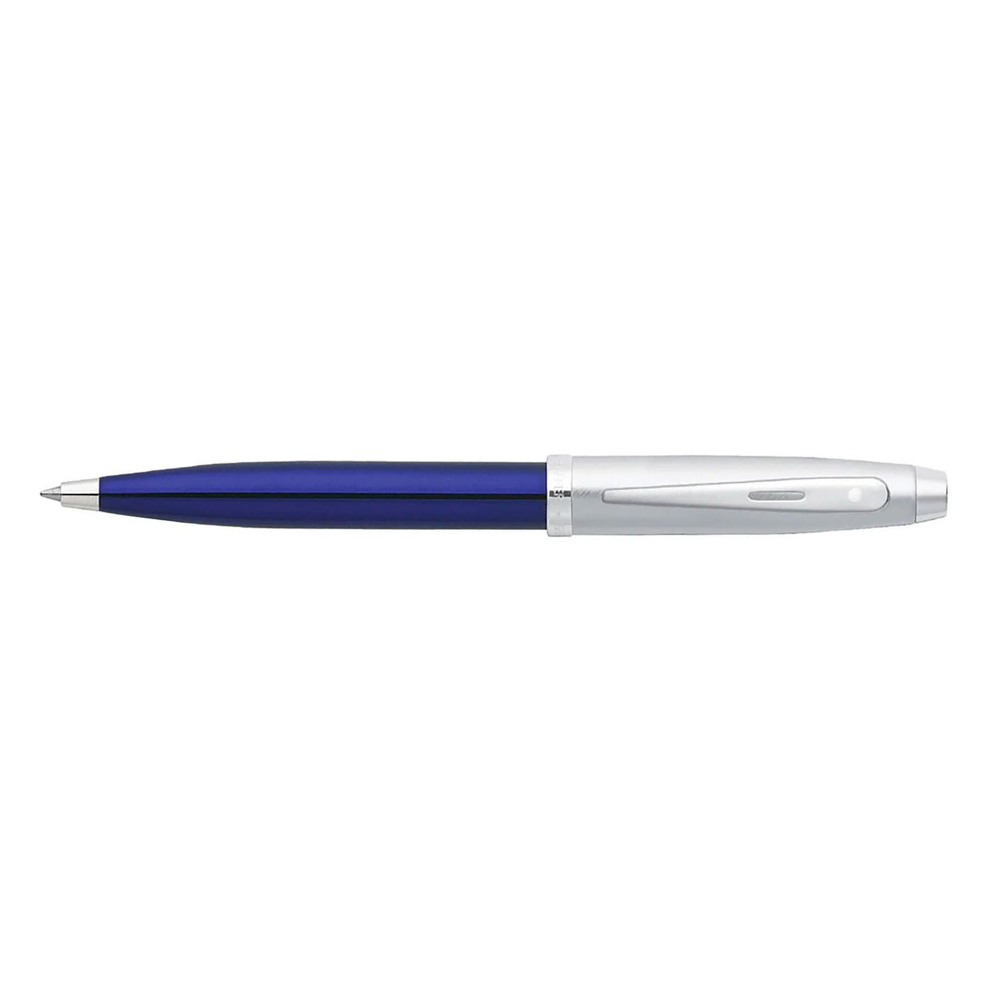 Sheaffer 100 Ball Pen - Blue & Brushed Chrome 3