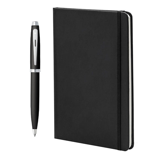 Sheaffer Gift Set - 100 Series Matte Black Ball Pen with A5 Black Notebook