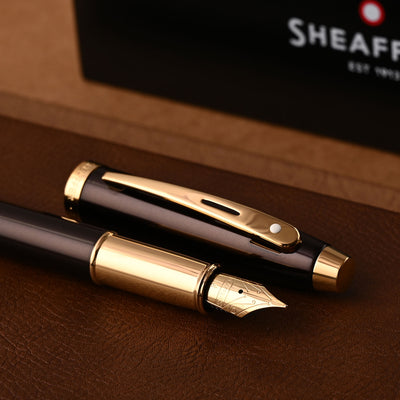 Sheaffer 100 Fountain Pen - Coffee Brown GT 8