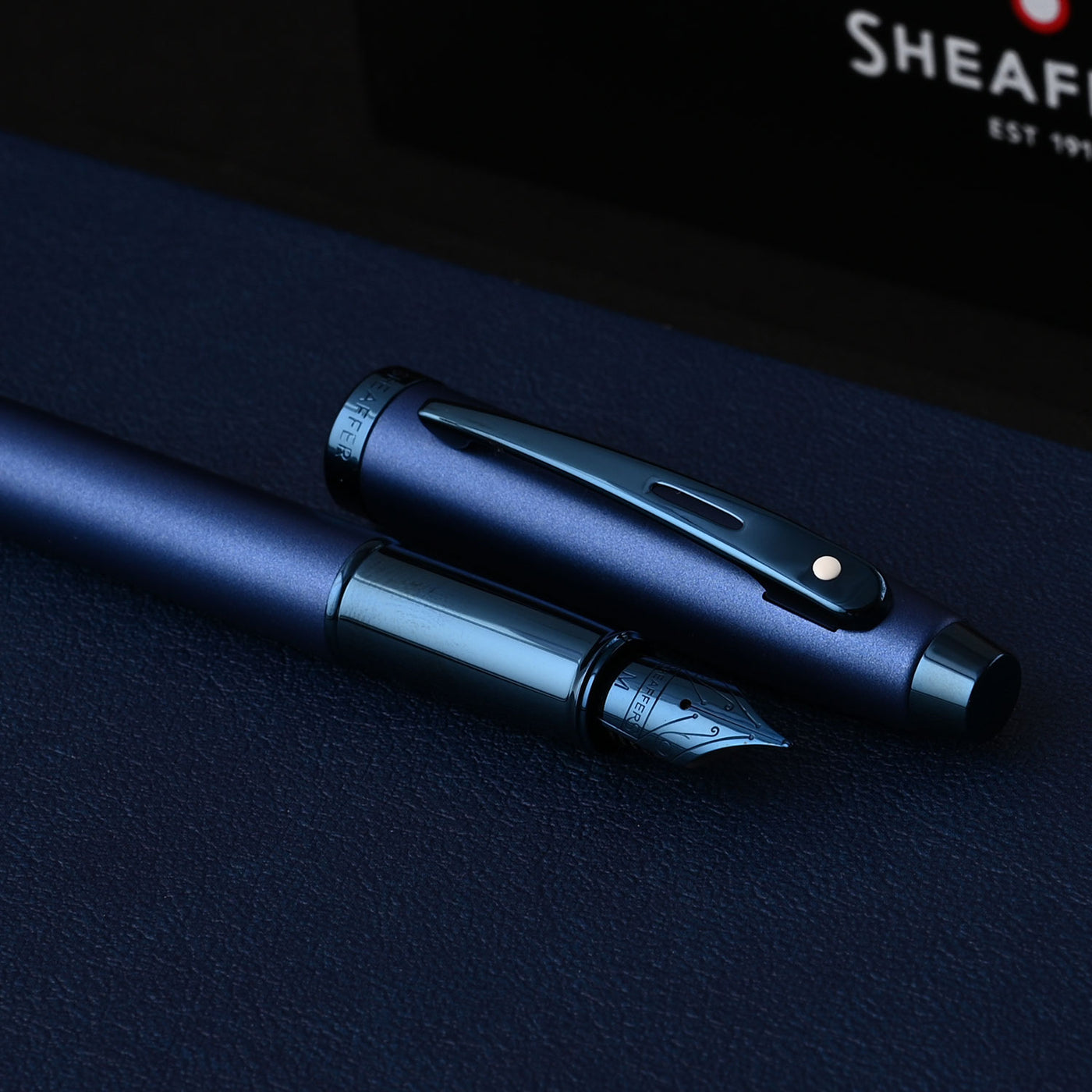 Sheaffer 100 Fountain Pen - Satin Blue PVD 7