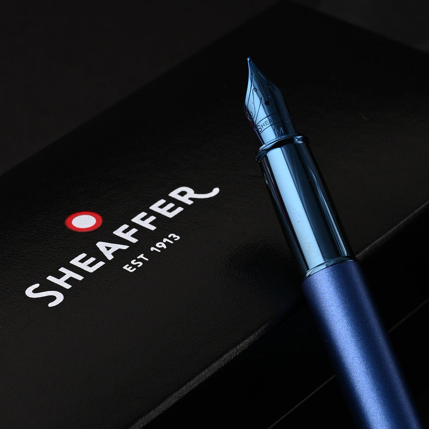 Sheaffer 100 Fountain Pen - Satin Blue PVD 9