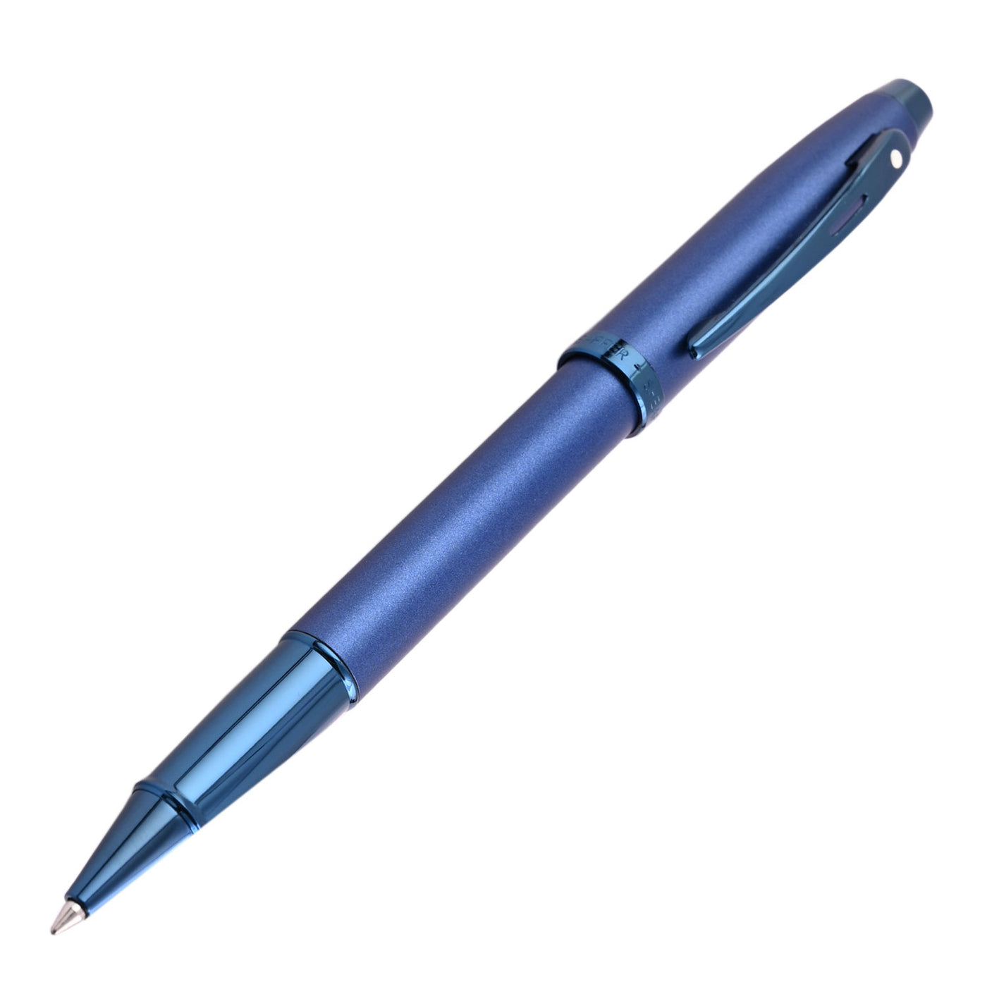Sheaffer 100 Roller Ball Pen - Satin Blue PVD 2