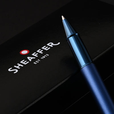 Sheaffer 100 Roller Ball Pen - Satin Blue PVD 17