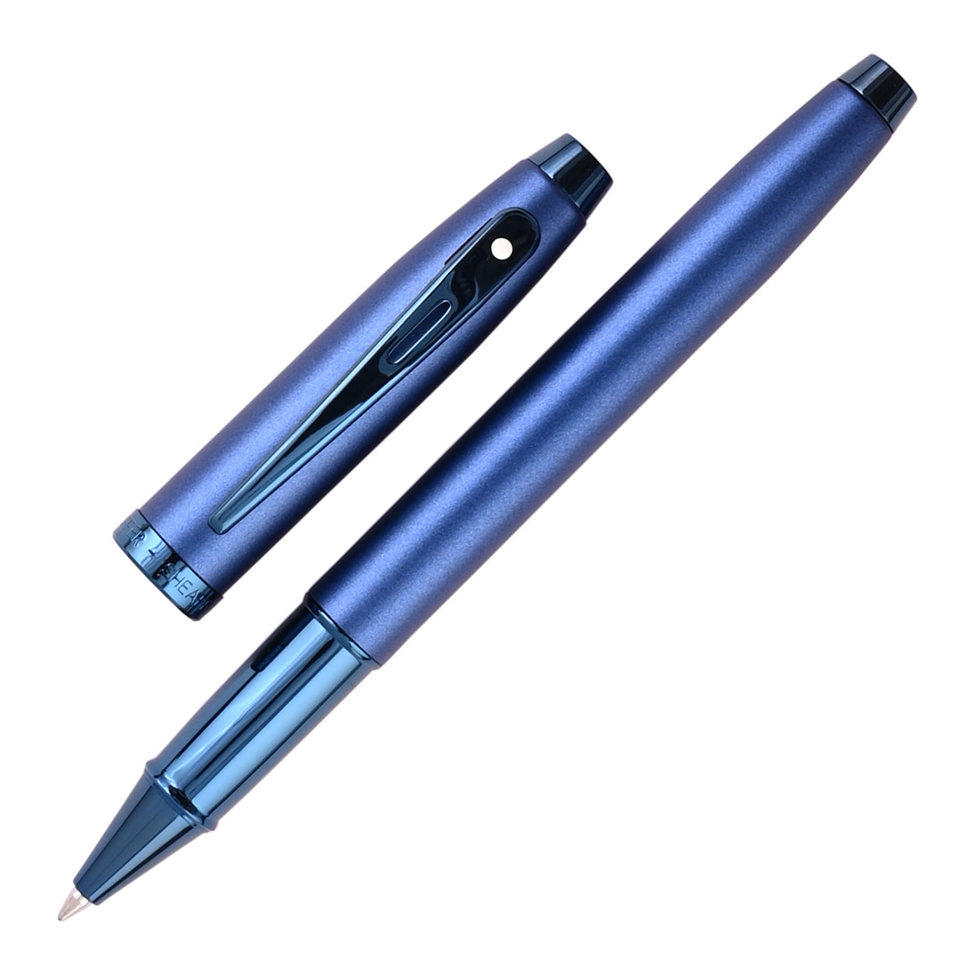 Sheaffer 100 Roller Ball Pen - Satin Blue PVD 1