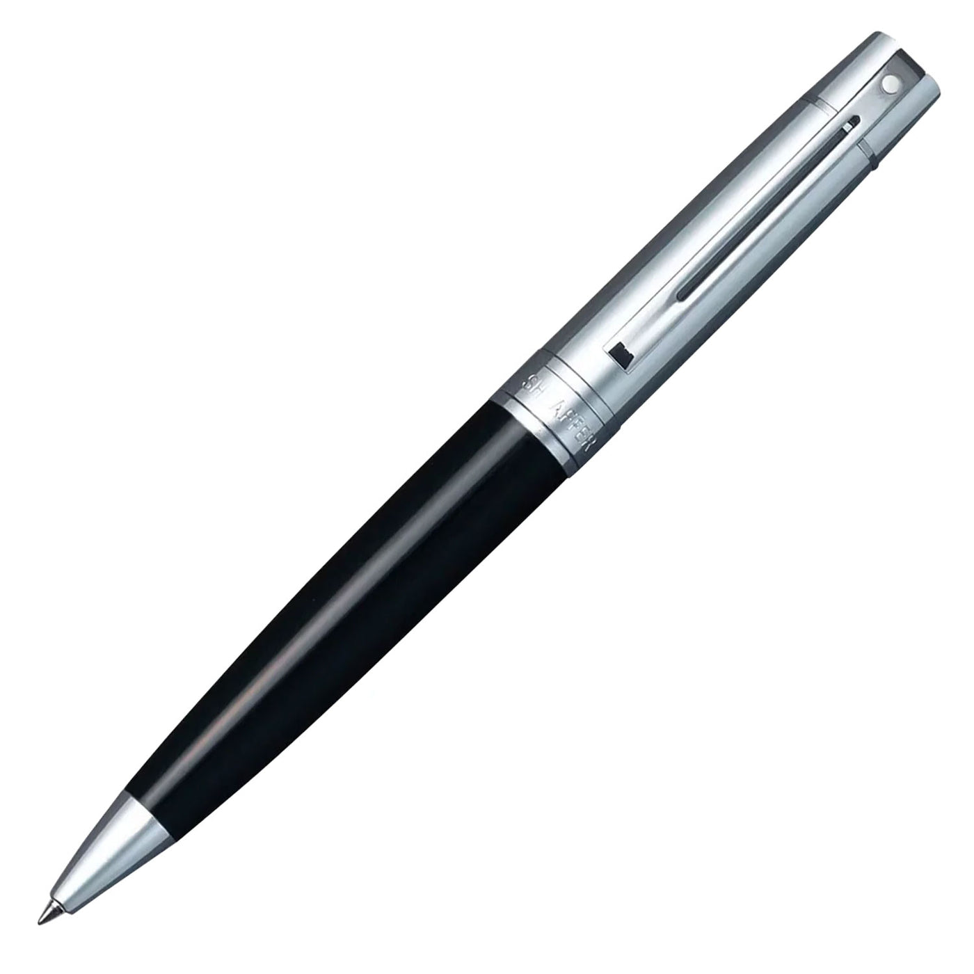 Sheaffer Gift Set - 300 Series Glossy Black & Chrome CT Ball Pen with Business Card Holder 2
