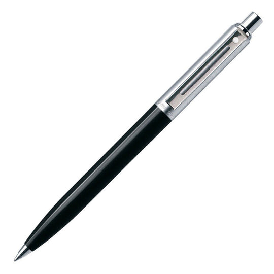 Sheaffer Sentinel Ball Pen - Black & Brushed Chrome