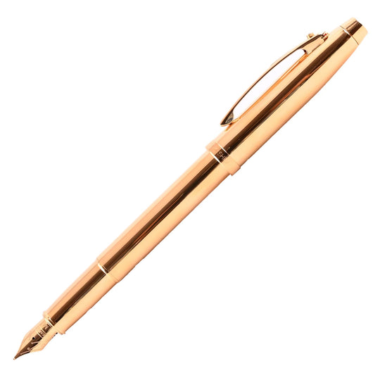 Sheaffer 100 PVD Gold with Diamond Embellishment Fountain Pen