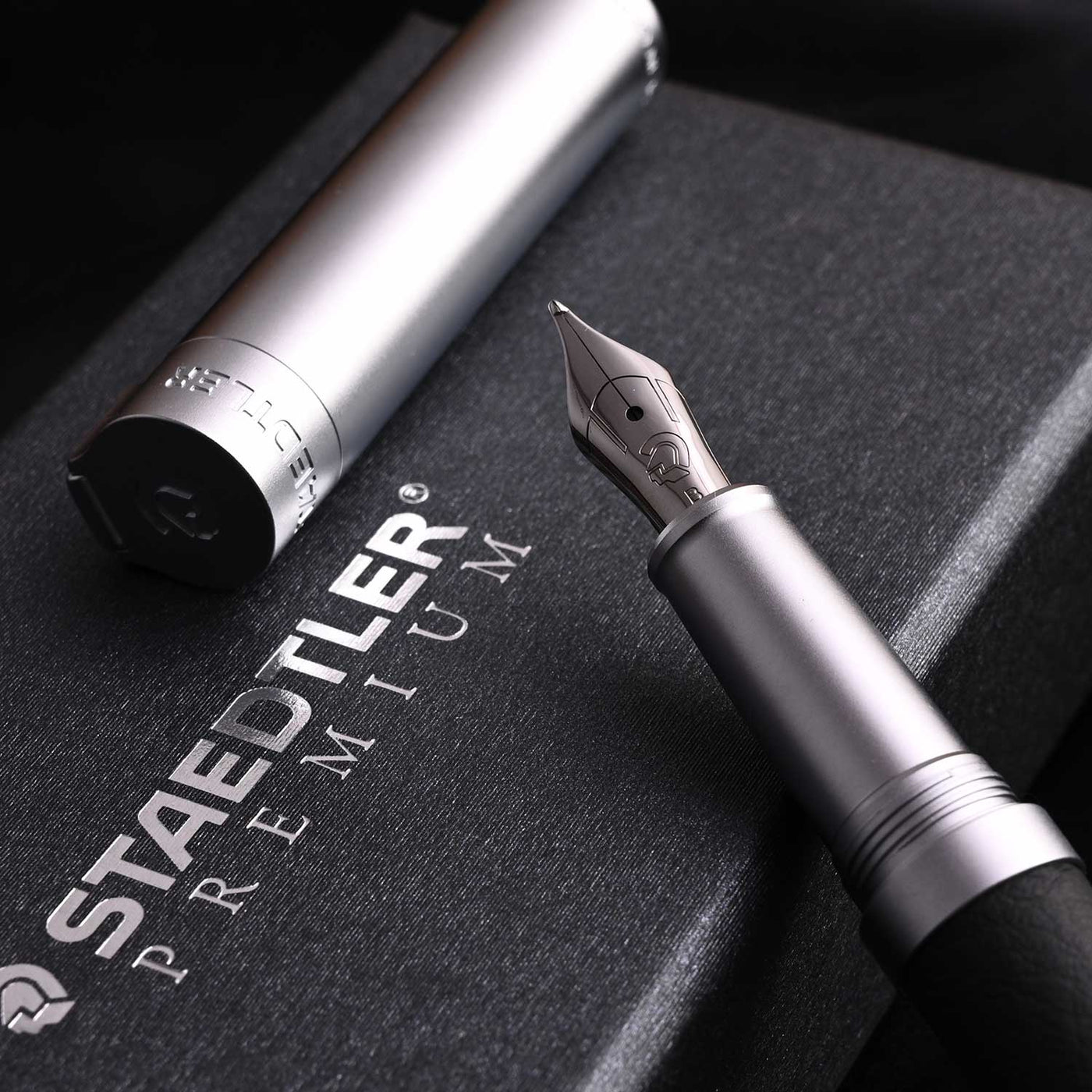 Staedtler Premium Corium Simplex Fountain Pen - Anthracite Leather CT 9