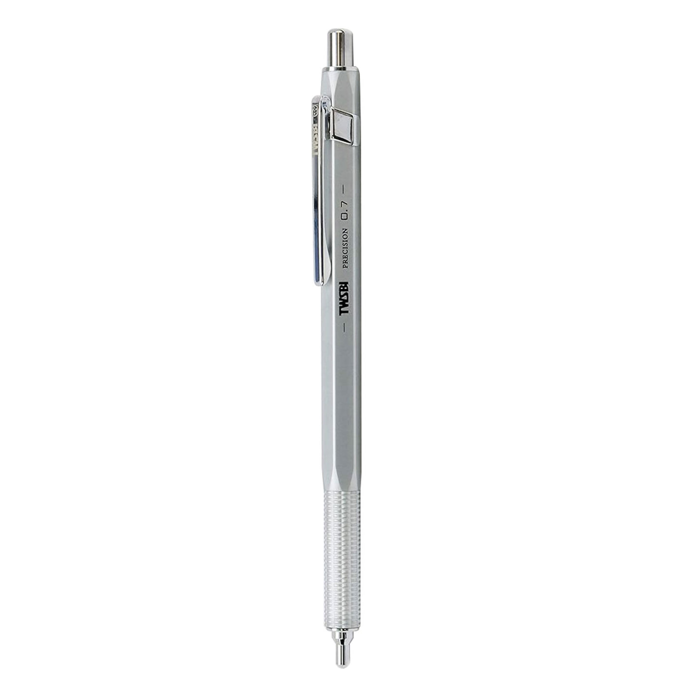 TWSBI Precision Retractable Pipe Mechanical Pencil Matte Silver 0.7mm 2