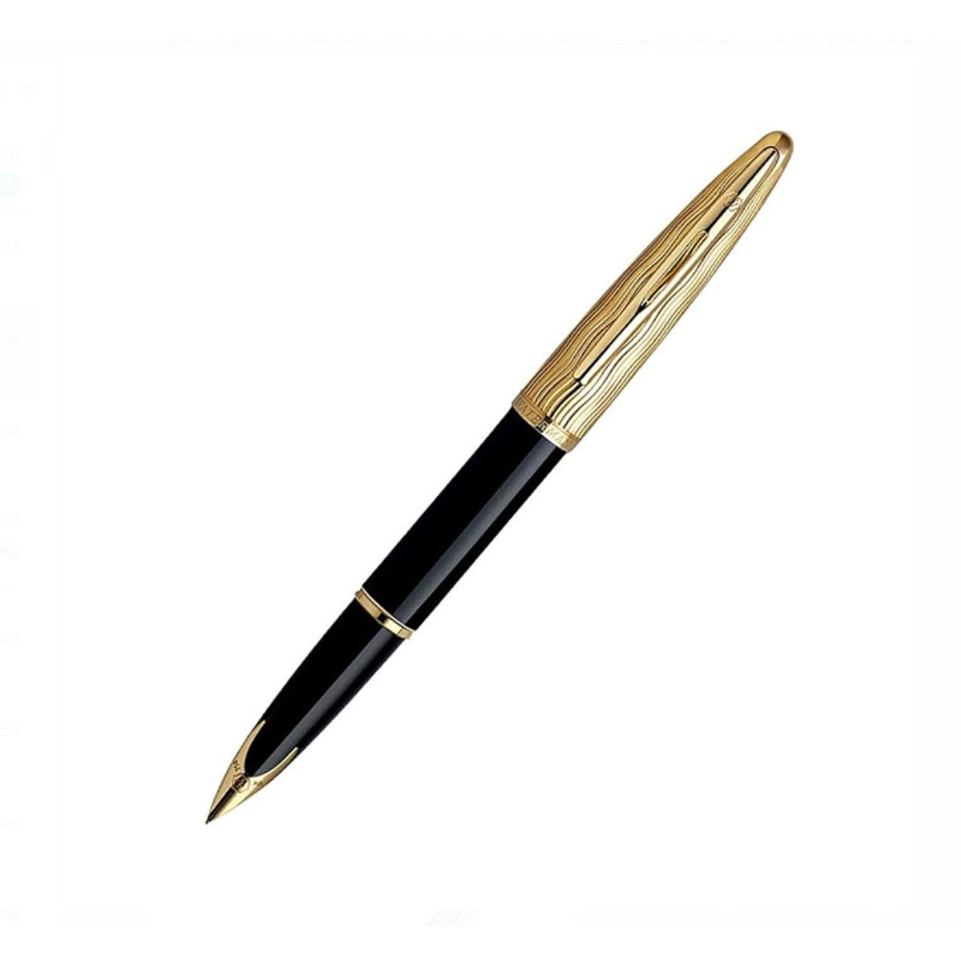 Waterman Carene Essential Fountain Pen - Black & Gold 1