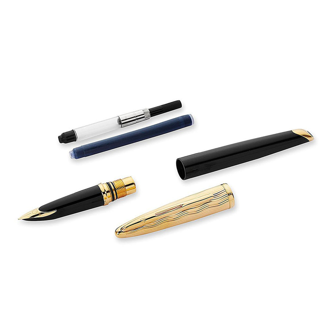 Waterman Carene Essential Fountain Pen - Black & Gold 2