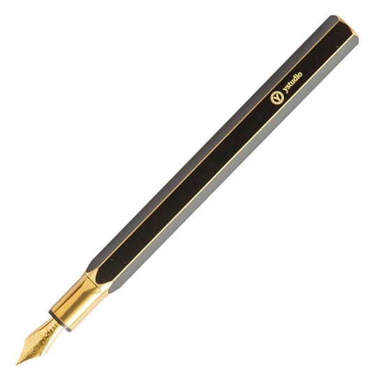 YSTUDIO Classic Revolve Desk Fountain Pen, Black - Steel Nib