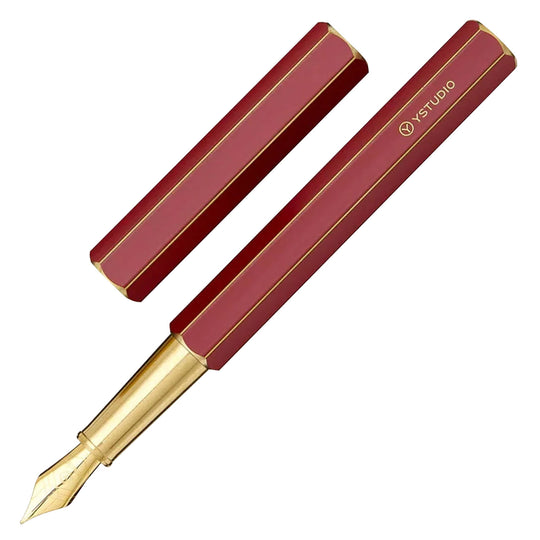 YSTUDIO Classic Revolve Fountain Pen, Red - Steel Nib