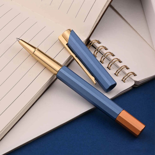 YSTUDIO Glamour Evolve - Bihex Roller Ball Pen, Blue Gin (Blue)