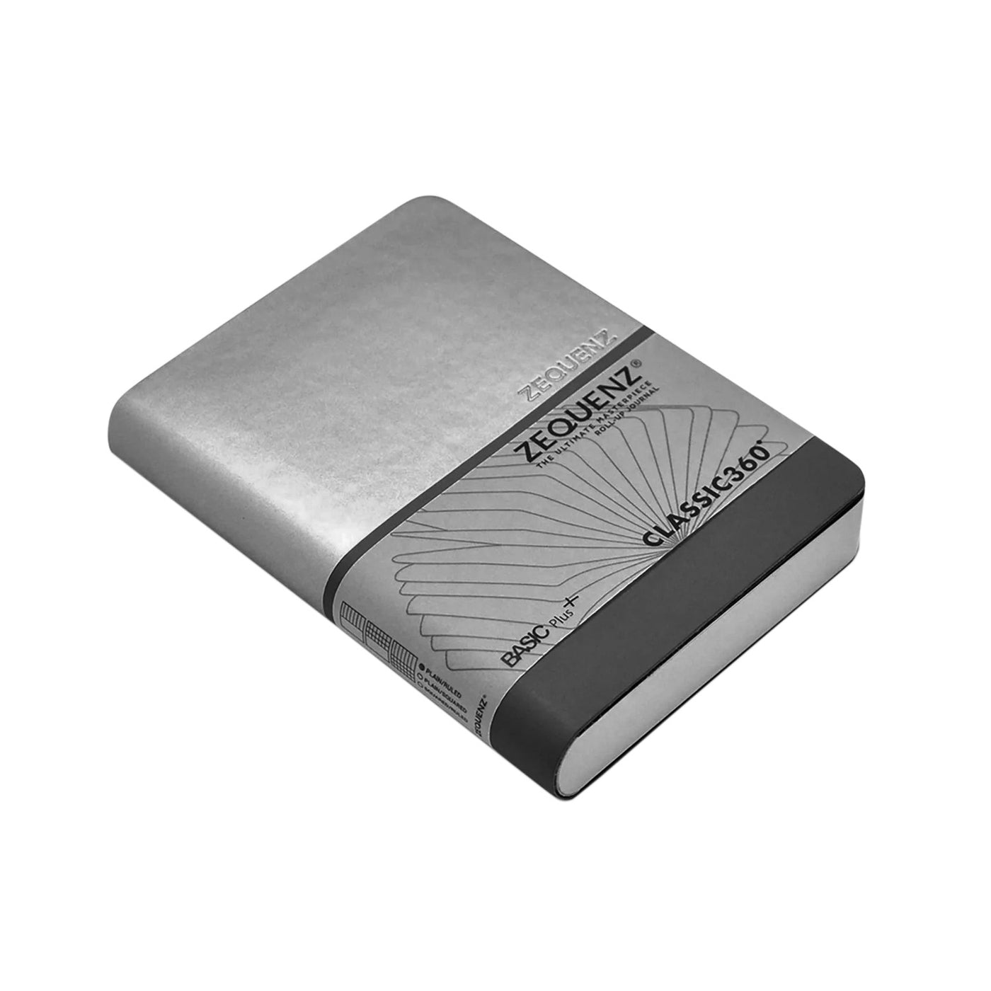 Zequenz Basic+ Notebook Silver & Gray - A5 Ruled & Plain 2