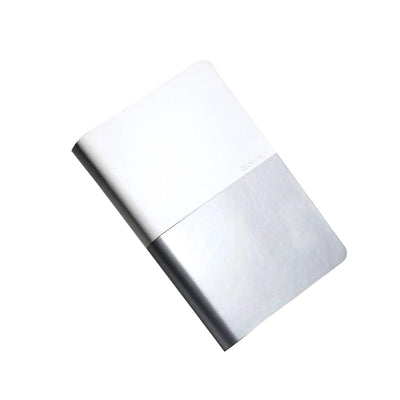 Zequenz Basic+ Notebook White & Silver - A5 Ruled & Plain 2
