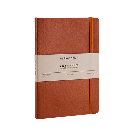 myPAPERCLIP R2 2024 Weekly Planner - Tan