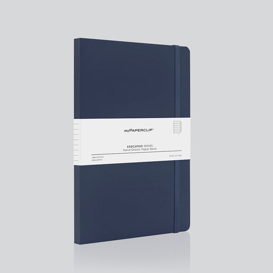 myPAPERCLIP Executive Series Soft Cover Notebook - Blue - A5 - Ruled