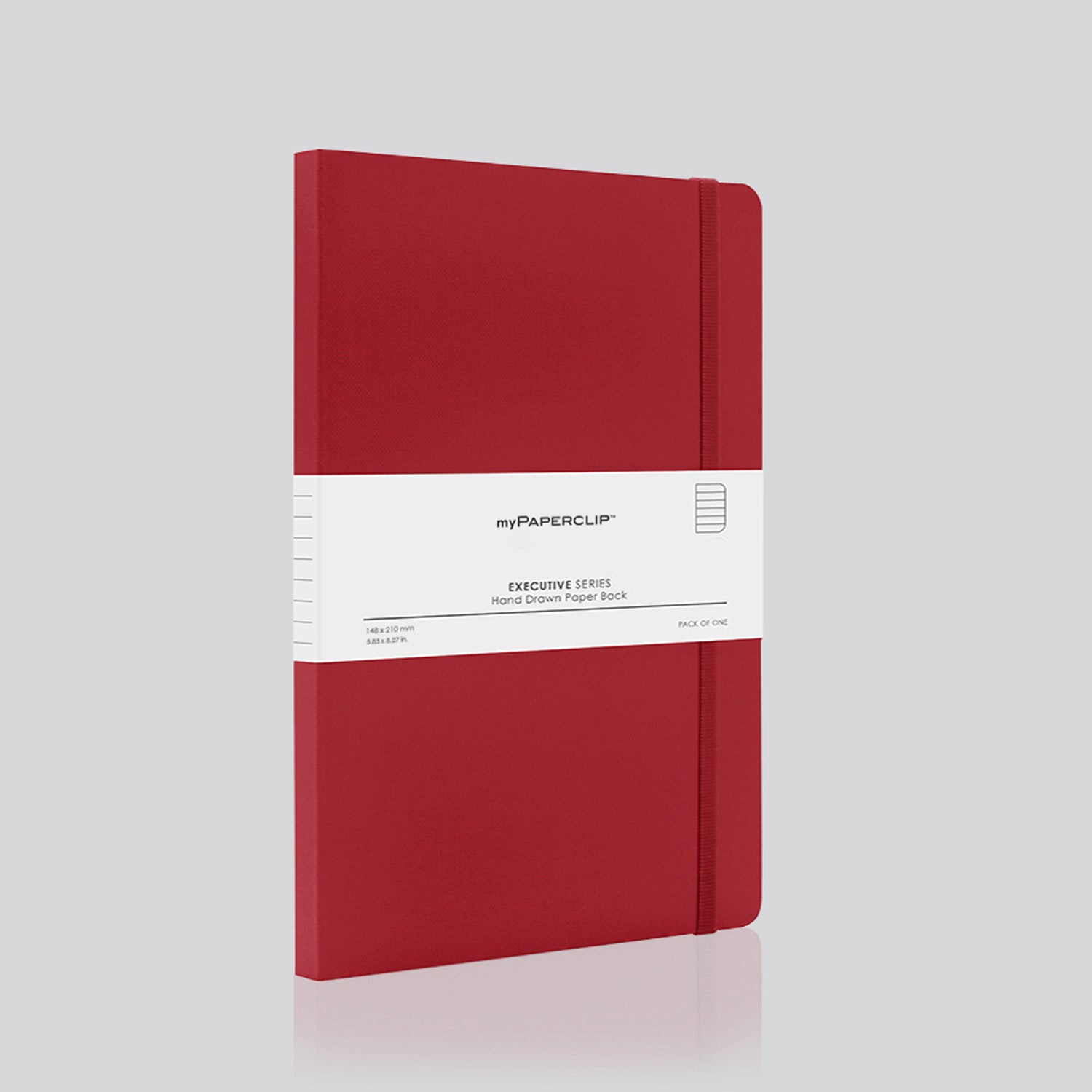 myPAPERCLIP Executive Series Soft Cover Notebook - Red - A5 - Ruled ...