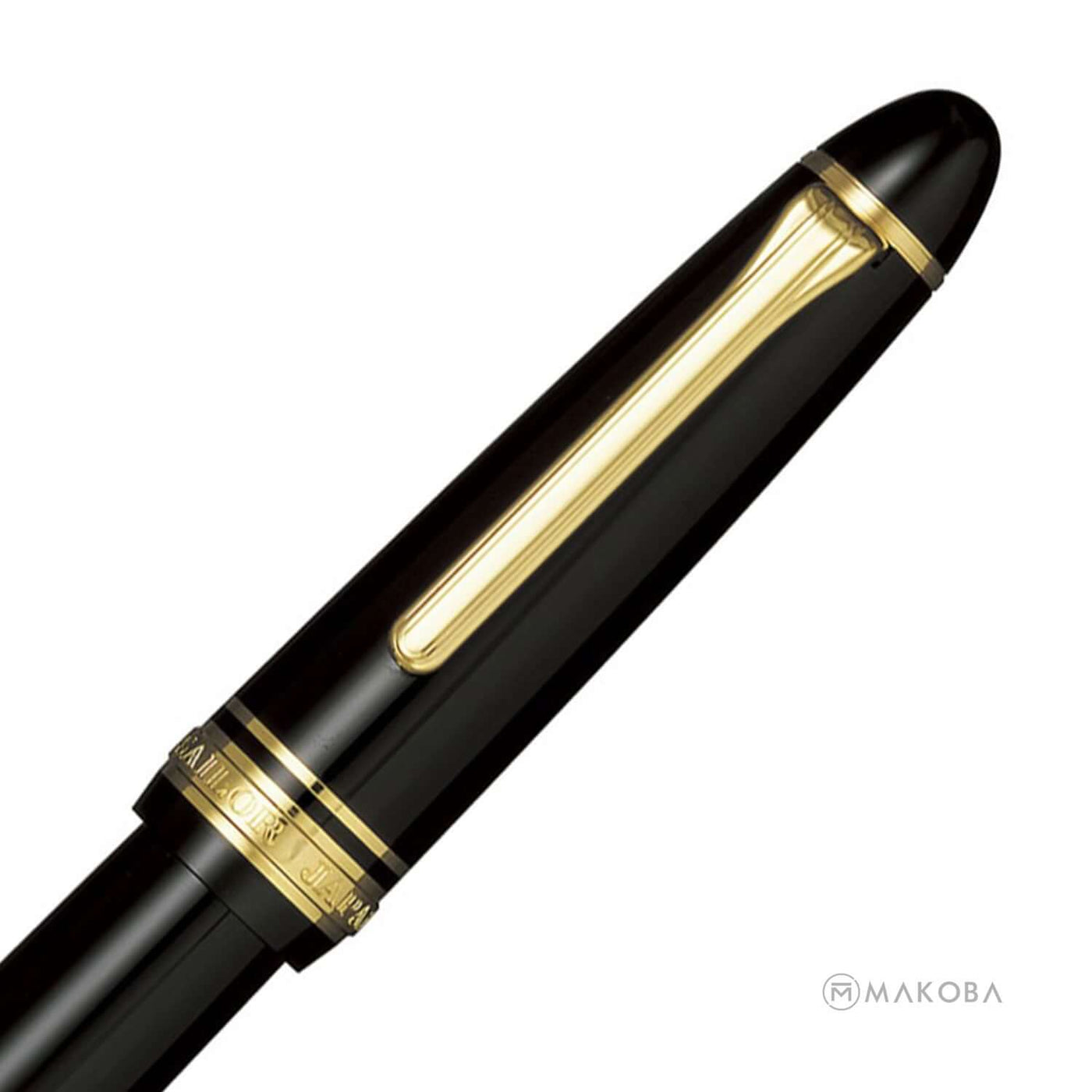 Sailor 1911 Realo Fountain Pen Black Gold Trim 21k Gold Nib 4