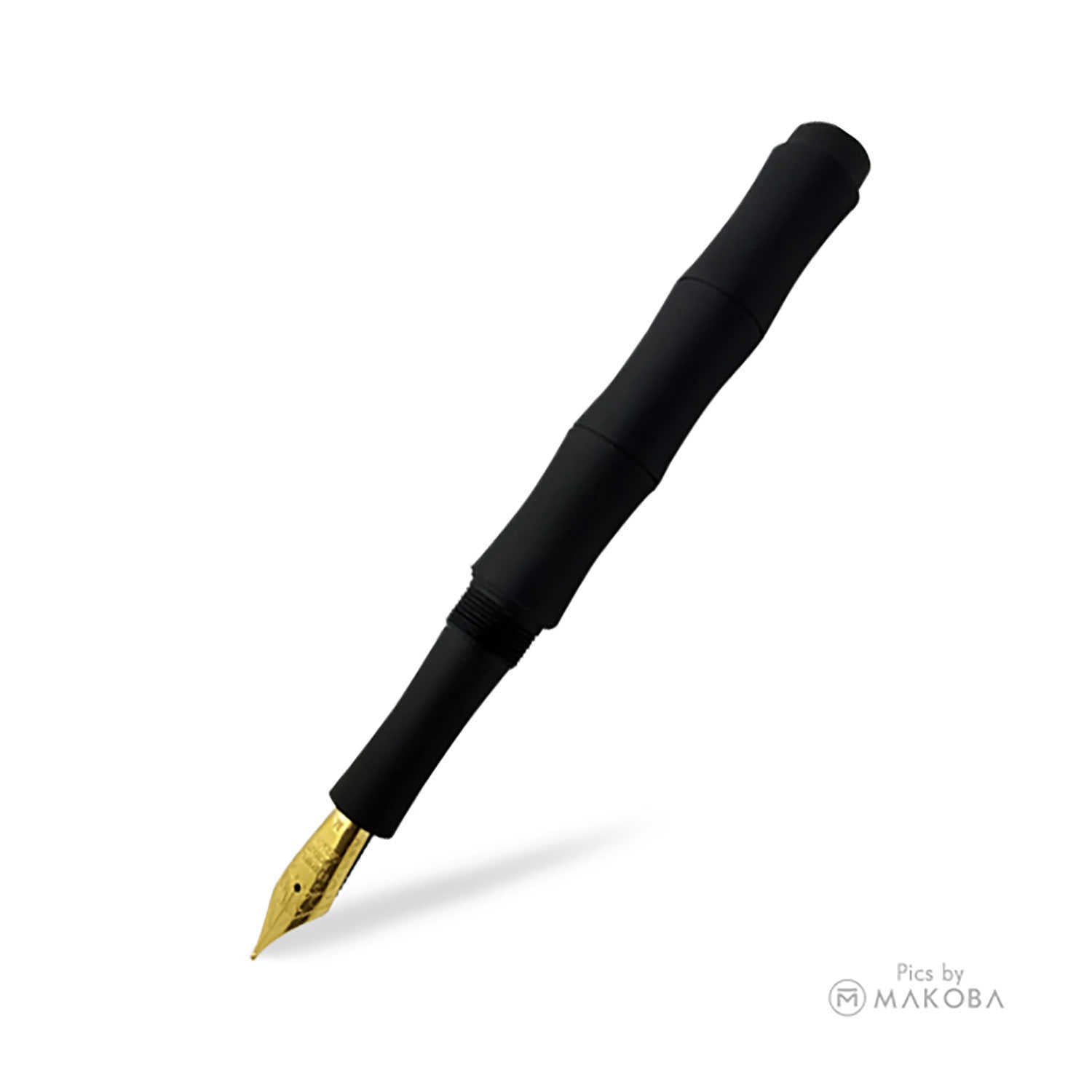 Ranga Thin Bamboo Regular Ebonite Fountain Pen, Solid Matte Black - St ...