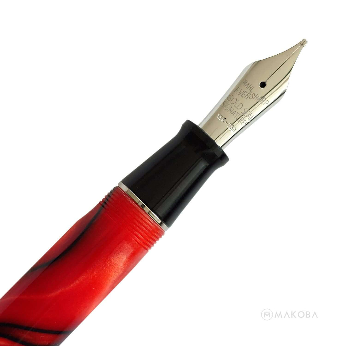 Wahl Eversharp Signature Classic Fountain Pen, Campari (Red) / Gold Trim - 18K Gold Nib 2