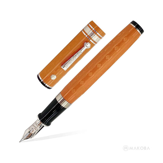 Wahl Eversharp Decoband Oversized Fountain Pen, Gatsby Orange / Rhodium Trim - Super Flex 18k Gold Nib