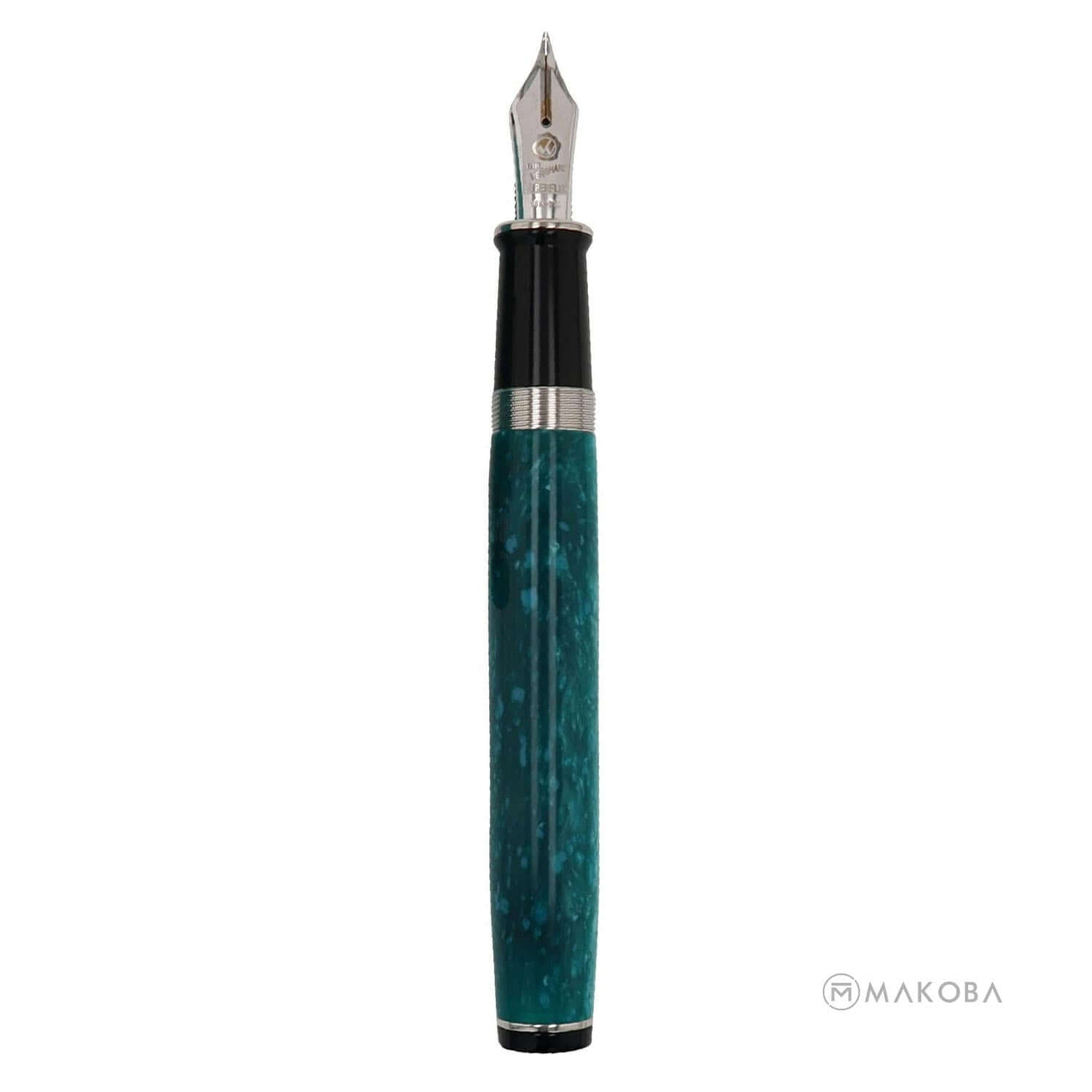 Wahl Eversharp Decoband Oversized Fountain Pen, Green Jade / Rhodium Trim - 18K Gold Nib 2