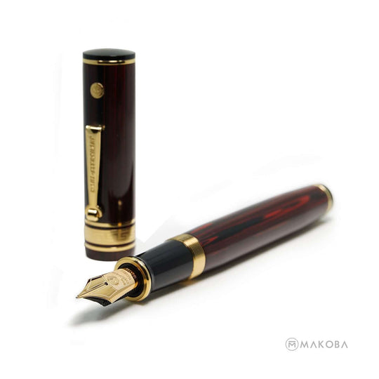 Wahl Eversharp Decoband Oversized Fountain Pen, Rosewood / Gold Trim - 18K Gold Nib