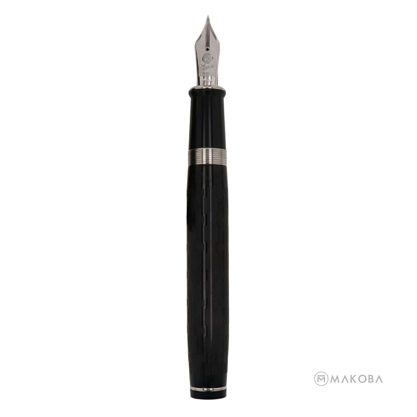 Wahl Eversharp Decoband Oversized Fountain Pen, Gatsby Black / Chrome Trim - 18K Gold Nib 4