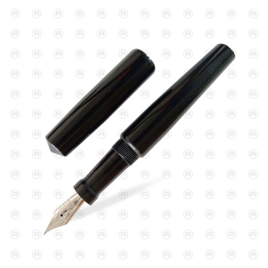 Ranga Abhimanyu Regular Ebonite Fountain Pen, Black - Steel Nib