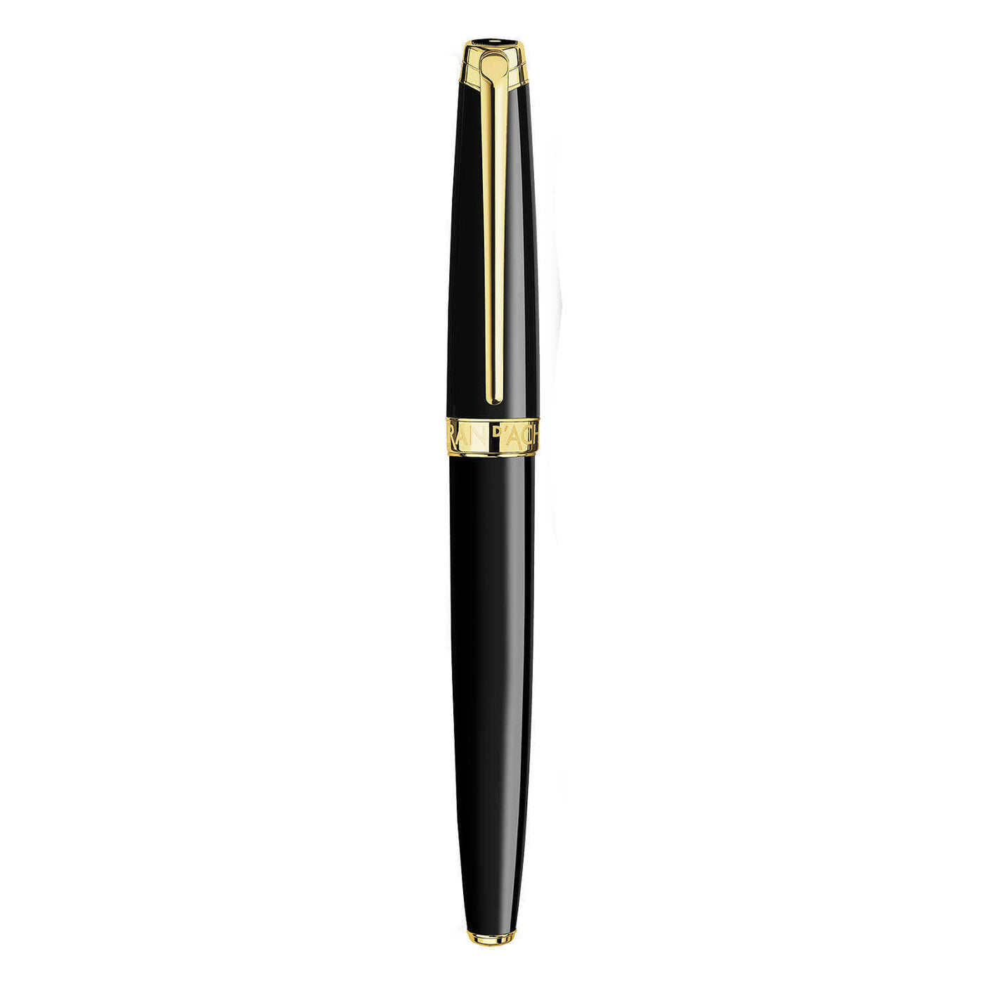 Caran D' Ache Leman Roller Ball Pen Black / Gold Trim 4