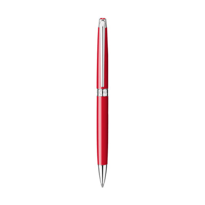 Caran d'Ache Leman Slim Ball Pen - Scarlet Red CT 2