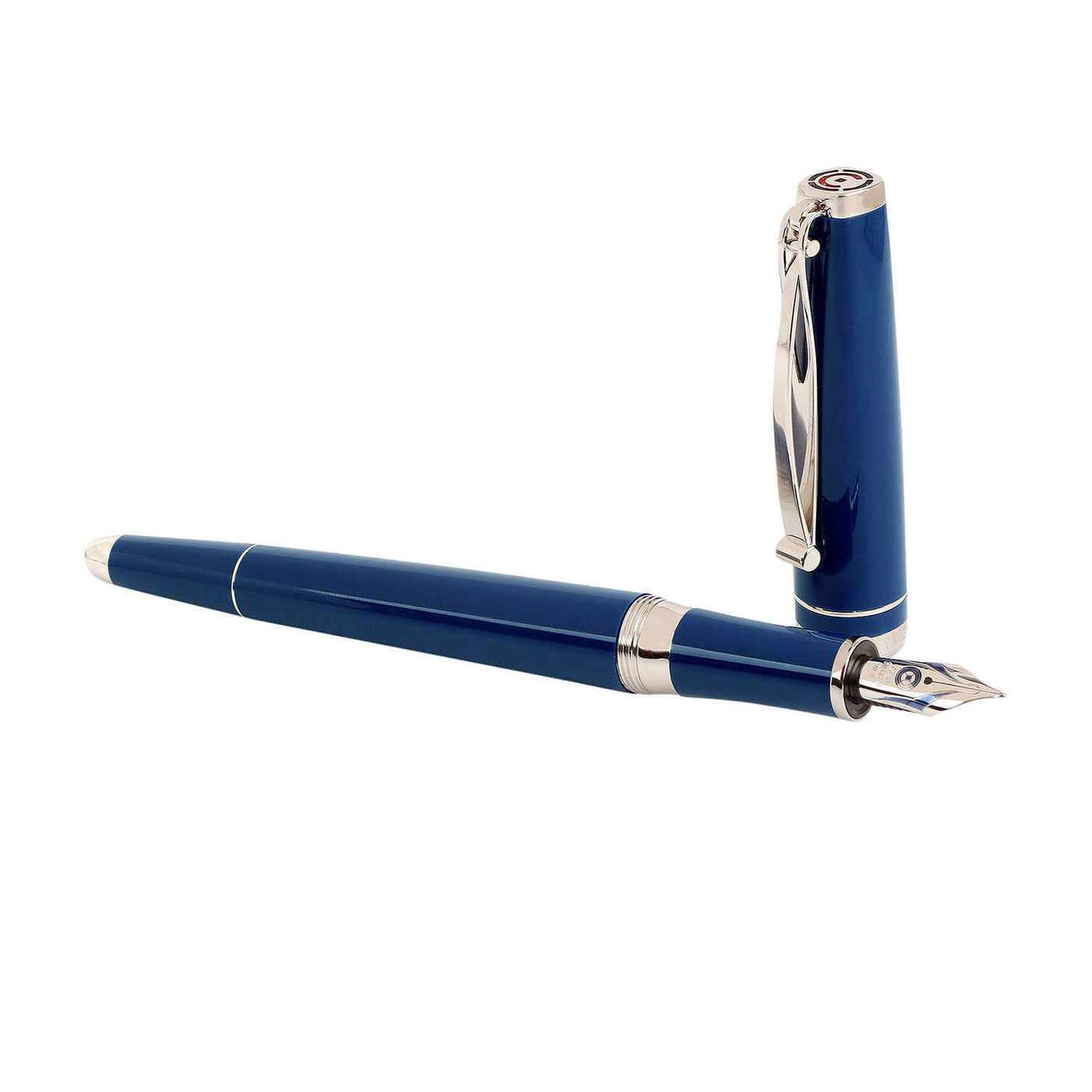 Cleo Skribent Platinum Fountain Pen, Blue - 18K Gold Nib 2