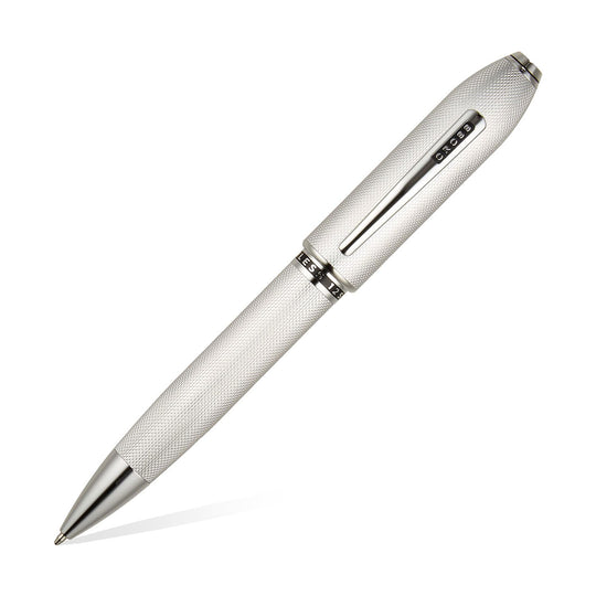Cross Peerless 125 Ball Pen, Textured Platinum / Chrome Trim