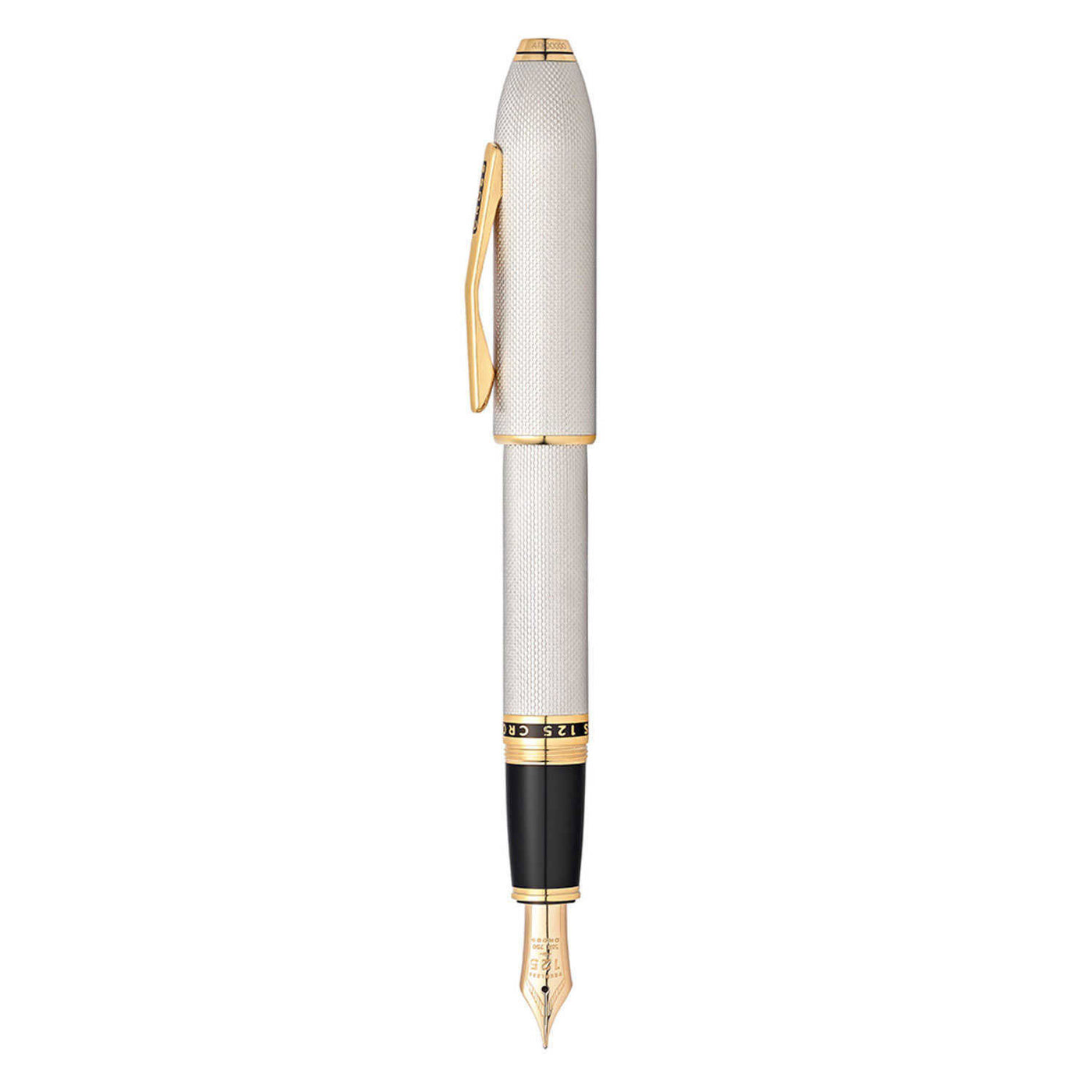 Cross Peerless 125 Fountain Pen Silver / Gold Trim - 18K Gold Nib 4