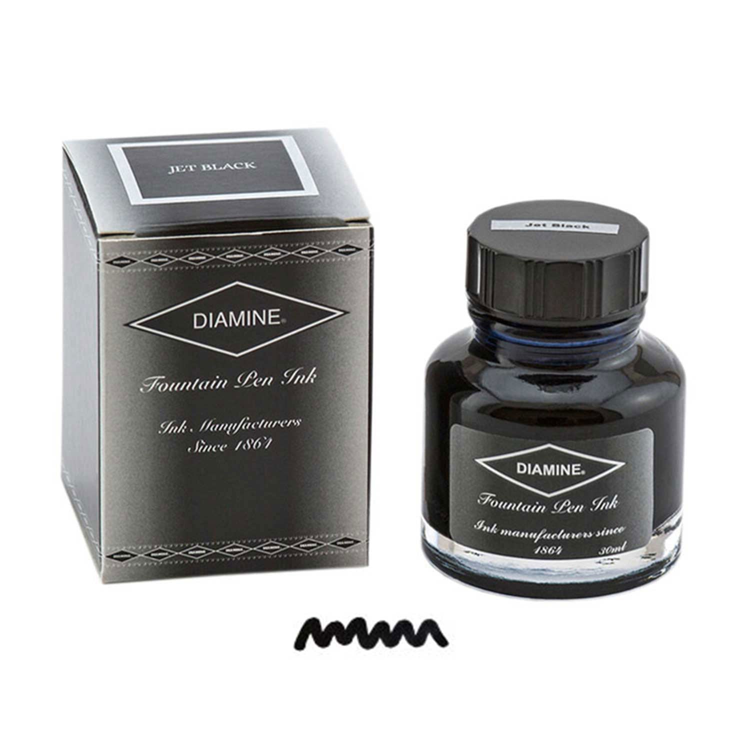 Diamine Tinte Quartz Black 30ml - Schwarz Schreibtinte Für Füller