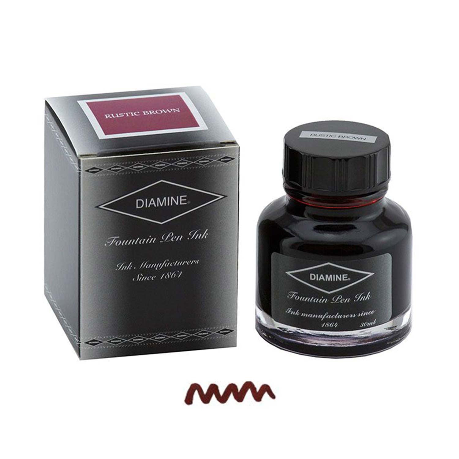 Diamine Rustic Brown Ink Bottle 30ml Makoba