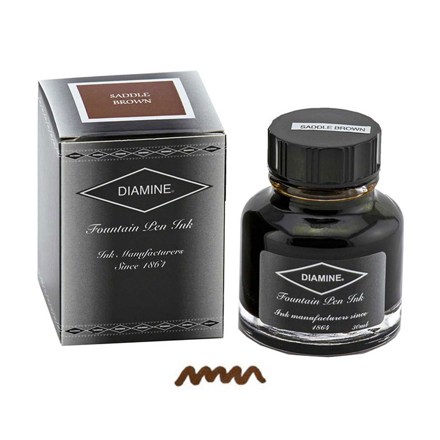 Diamine Saddle Brown Ink Bottle 30ml Makoba