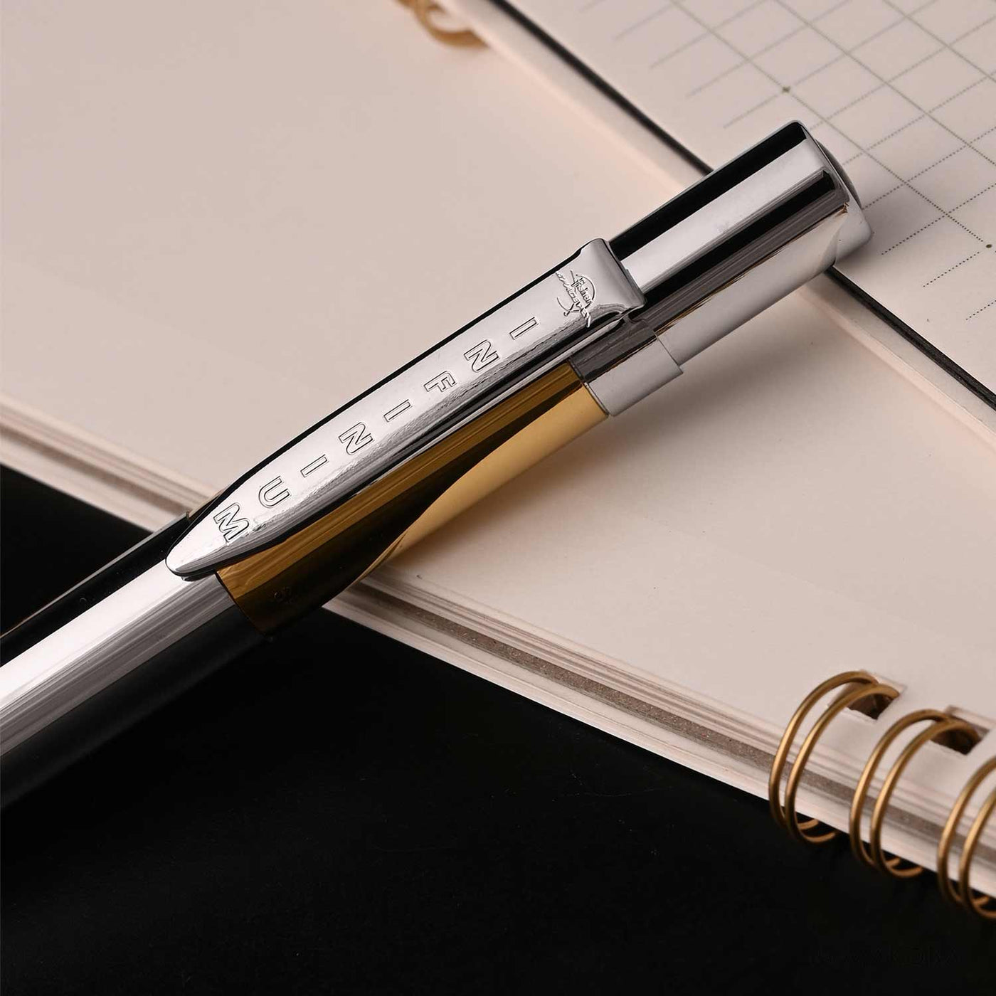 Fisher Space Infinium Ball Pen with Black Ink - Gold Titanium & Chrome 10