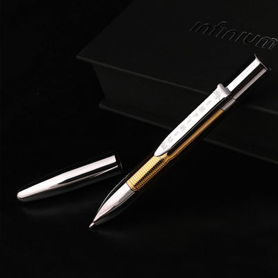 Fisher Space Infinium Ball Pen with Black Ink - Gold Titanium & Chrome 11