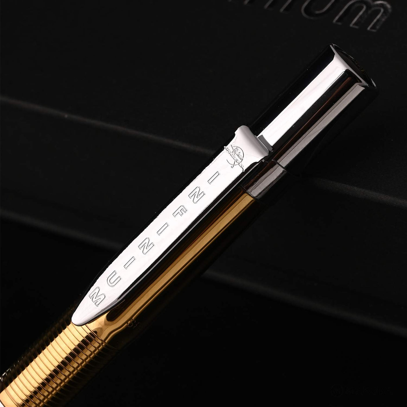 Fisher Space Infinium Ball Pen with Black Ink - Gold Titanium & Chrome 12