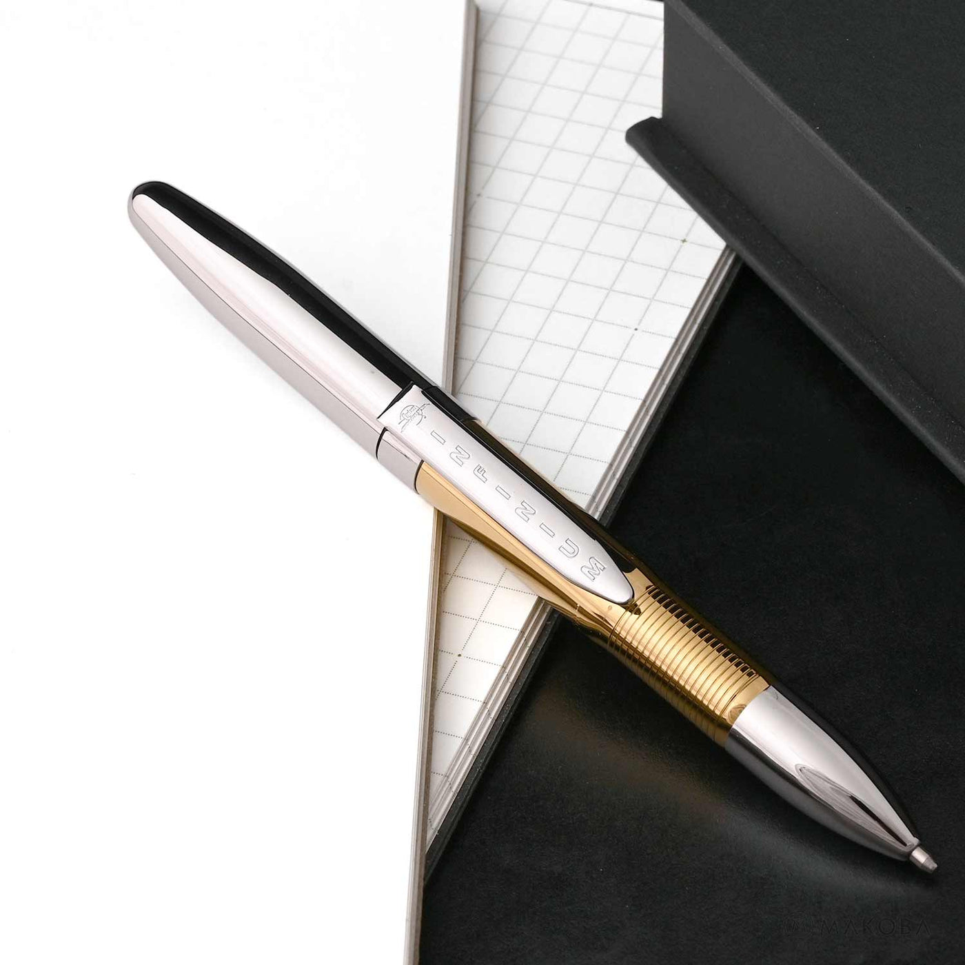 Fisher Space Infinium Ball Pen with Black Ink - Gold Titanium & Chrome 13