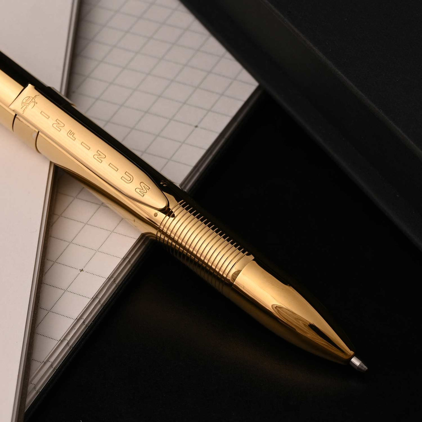 Fisher Space Infinium Ball Pen with Blue Ink - Gold Titanium 13