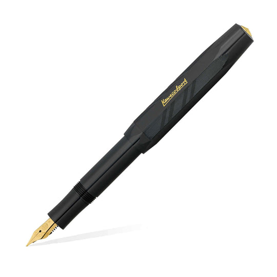Kaweco Classic Sport Fountain Pen with Optional Clip - Guilloche Black