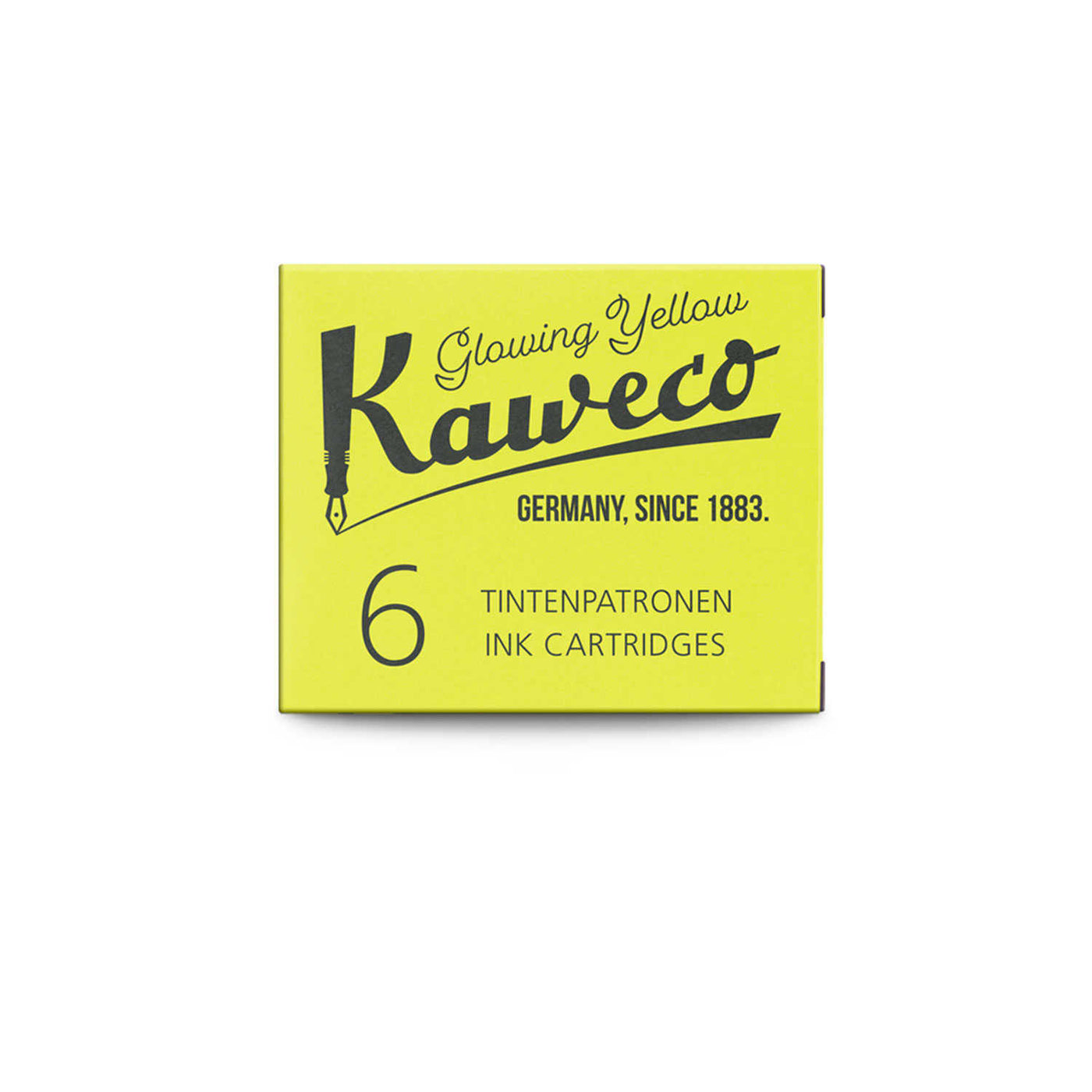 Kaweco Small Ink Cartridges Glowing Yellow - Pack Of 6 2