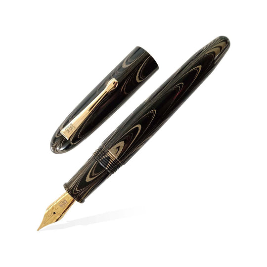 Lotus Shikhar Fountain Pen, Brown Swirl - Jowo Steel Nib