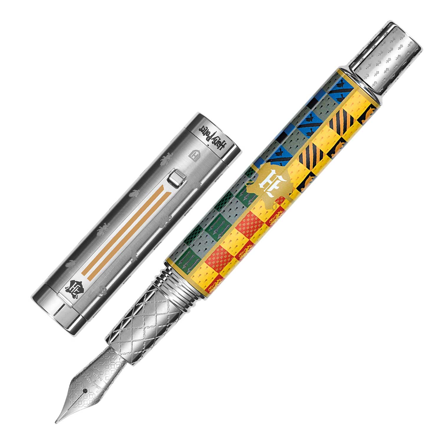 Montegrappa Harry Potter Hogwarts Füllfederhalter – Edelstahl, Mehrfarbig, Feder M, 14,1 Cm, 60 G
