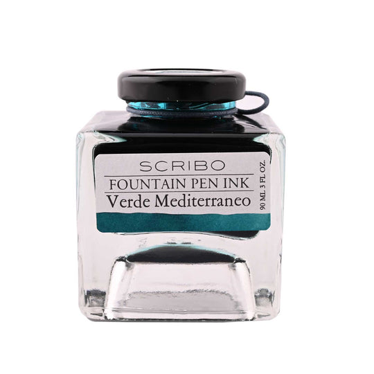 Scribo Verde Mediterraneo Ink Bottle, Turquoise - 90ml